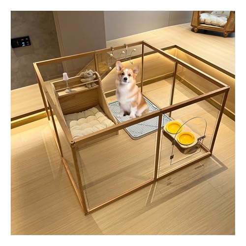 ペット用プレイペン、屋内ペット用アクリル製プレイペン、部屋の仕切り、赤ちゃんの安全ベビーサークル、3mm厚の透明アクリル、パノラマ透明フェンス、柔軟な調整(C,10pcs)