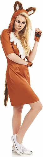 fun shack Disfraz de zorro para mujer, disfraz de animal de Halloween para adultos, disponible en tallas S, M, L, XL