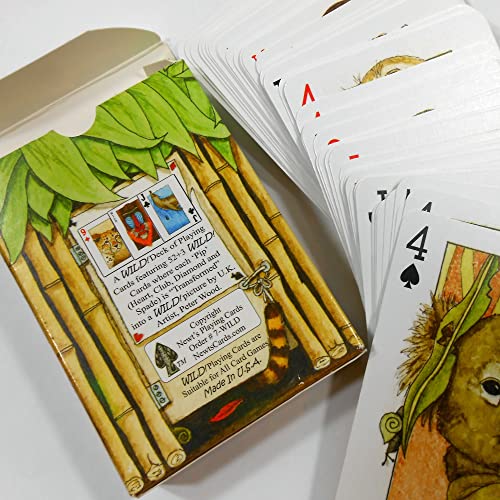 Wild! Deck Of Playing Cards - Features Wild Animal Artwork By Peter Wood With A Unique Seek-N-Find Feature Where You Find Hidden Images #TOP6