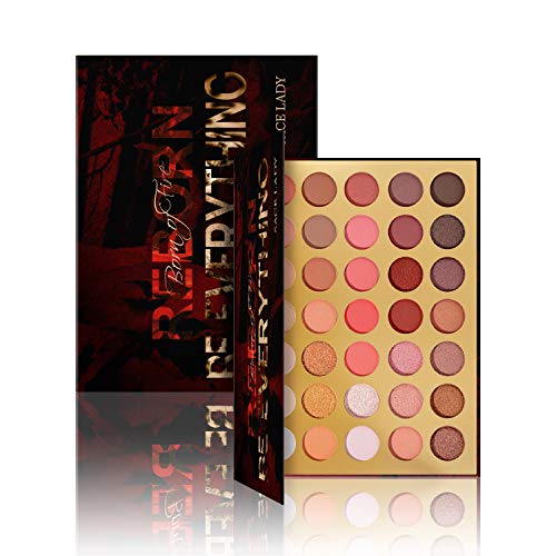 Eyeshadow Makeup Palette Matte Shimmer Glitter Eyeshadow Pallet High Pigmented Long Lasting Professional Metallic Eye Shadows Waterproof Make-Up 35 Colors (01)