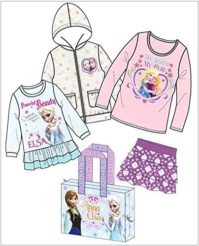 Amazon 15年福袋 Disney アナと雪の女王5点福袋 エルサ アナが可愛い5点セット福袋 40u32 130cm ワンカラー トレーナー パーカー 通販