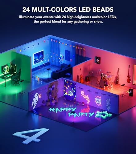Image of DJ Light with Stand, Pro 6 in 1 DMX & Sound Activated Laser Show Machine with Disco Ball Lights, RGBW & UV Strobe Party Lights with Dj Light Stand for Home Party Gig Bar Stage Lighting