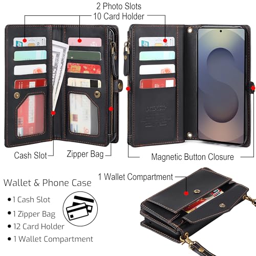 Image of for Samsung Galaxy S26 Wallet Case with RFID Blocking Wallet,Black