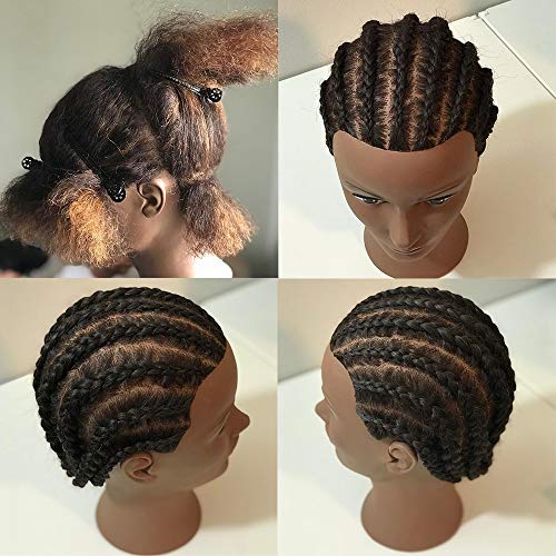 image for N2 African American Mannequin Head with 100% Human Hair Kinky Curly Ha