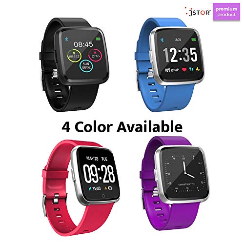 Image of JSTOR Waterproof Y7 Silica Gel Fitness Wristwatch 1.3inch Smart Watch Sports Wristband Activity Tracker with Heart Rate Monitor, Sleep, Step Counter, Call Support for Android & iOS - P37 (Purple)