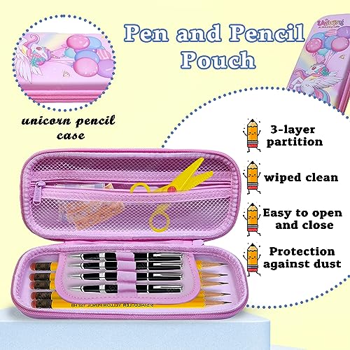 Image of FunBlast Pencil Pouches for Girls Stylish, Pencil Case for Girl, Pencil Pouches - Pencil Box for Kids, Pencil Box for Girls, (Random Color)