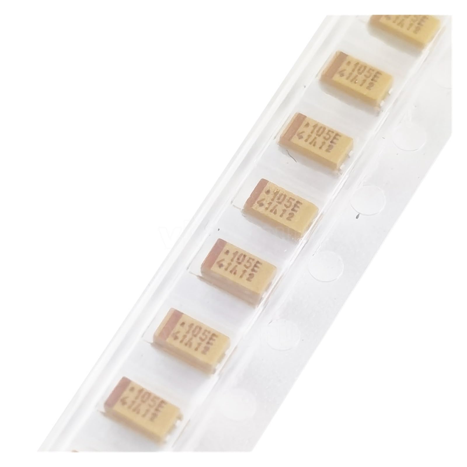 Condensateurs au tantale type A 3216 SMD 25V 1uF polarisés jaune pour circuit imprimé x50
