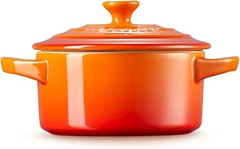 Amazon.com: Le Creuset Stoneware Mini Round Cocotte, 8 oz., Flame
