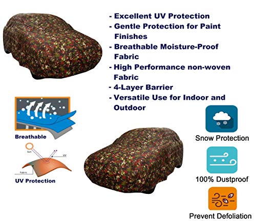 Image of Auto Hub Car Cover Compatible with Mahindra XUV 500 with Weather Proof, Triple Stitched, XUV 500 Car Cover Jungle Look