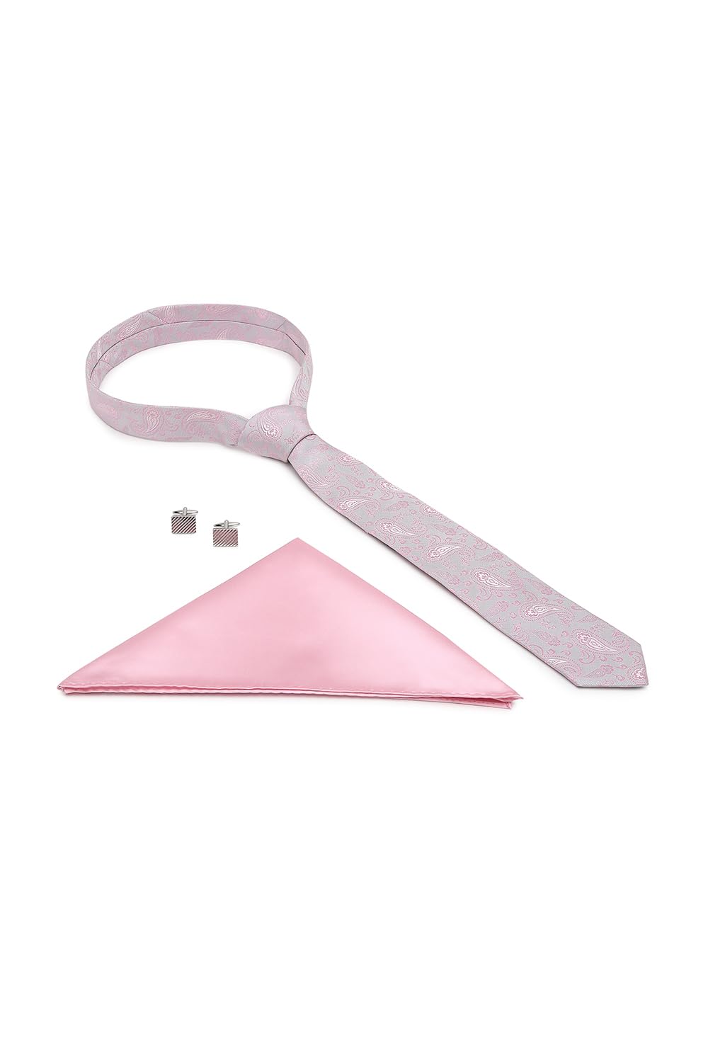 Men Pink Party Tie Pocket Square And Cufflink-image-31