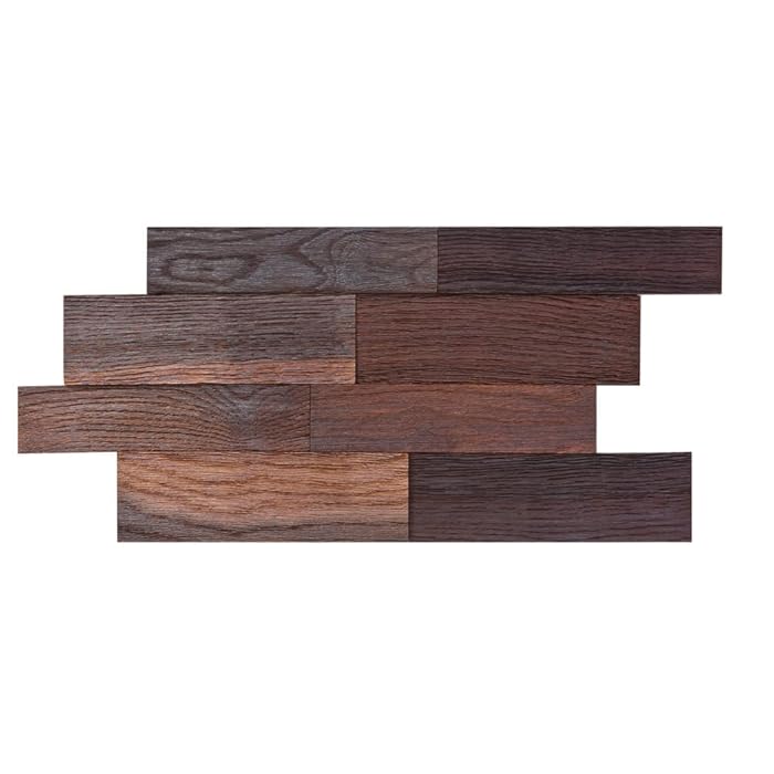 Buy Alenor Brown Rough 3D Wood Wall Panels Planks 6.20 Sq. Ft 100