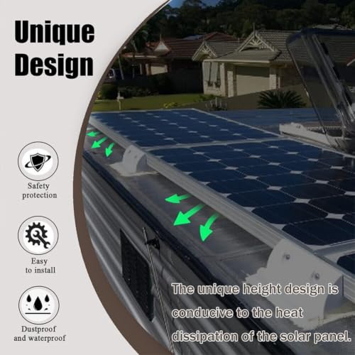 Soportes de panel solar ajustables para solucionar el calor y las vibraciones en ruta 8