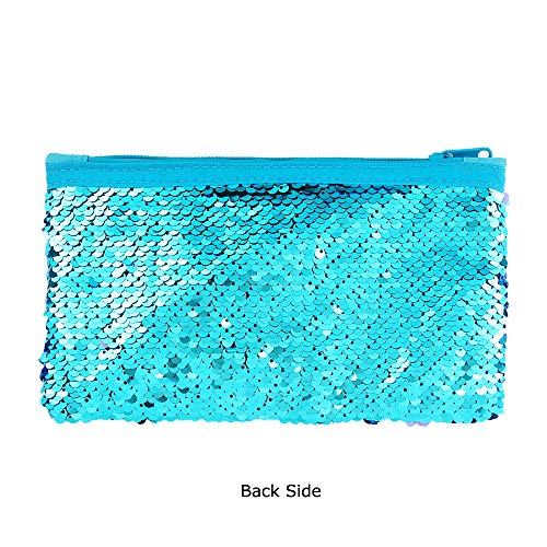 Le Vasty Cute Pencil Case For Girls Kids Mermaid Sequin Pencil Pouch Pen Holder Cosmetic Makeup Organizer Bag Purse For Women #TOP2