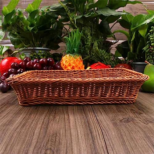 Panier rectangulaire en osier lot de 10 pour table et pain