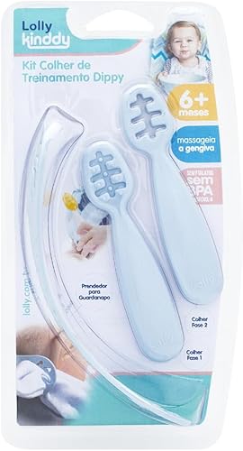 Lolly Kit Colher Treinamento Dippy Azul