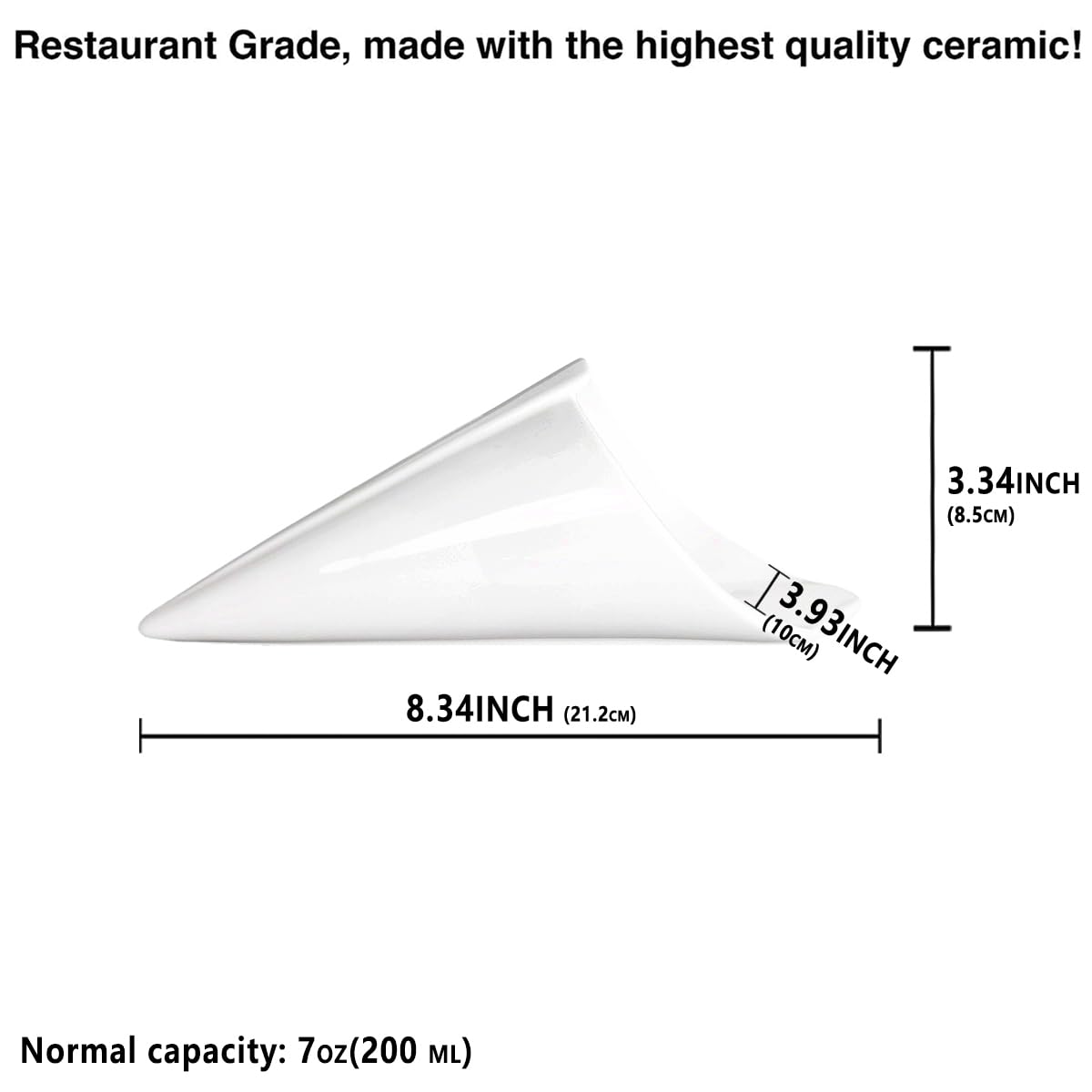 Creativity Home French Fries Cones, Serving Plates, Centerpiece Bowls, Unique French Fry Cones for Food Pairing on Display Plate, Best Choice for Premium Bars, Restaurants and Chefs 8.3 Inch