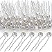 40 Packs Pearl Hair Pins Wedding Bridal Flower Pins for Brides and Bridesmaids Hair Style (0.3 Inch)