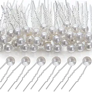 40 Packs Pearl Hair Pins for Brides and Bridesmaids