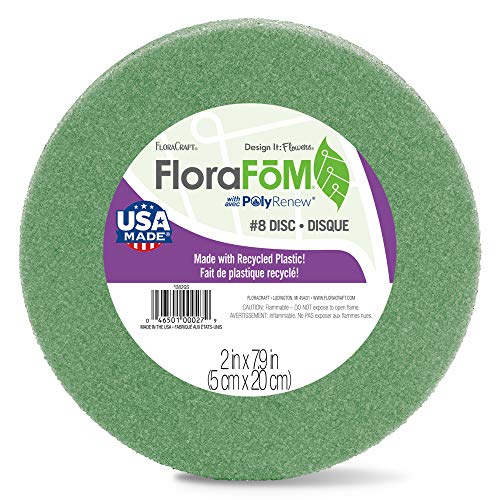 FloraCraft FloraFōM - Disco de 5 x 7,9 cm, color verde