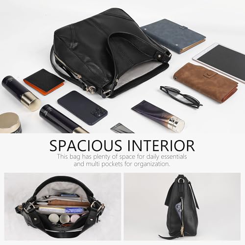 Image of TANTOMI Hobo Crossbody Bags for Women Vegan Leather Purses and Handbags Bucket Bags Ladies Shoulder Purses for Everyday