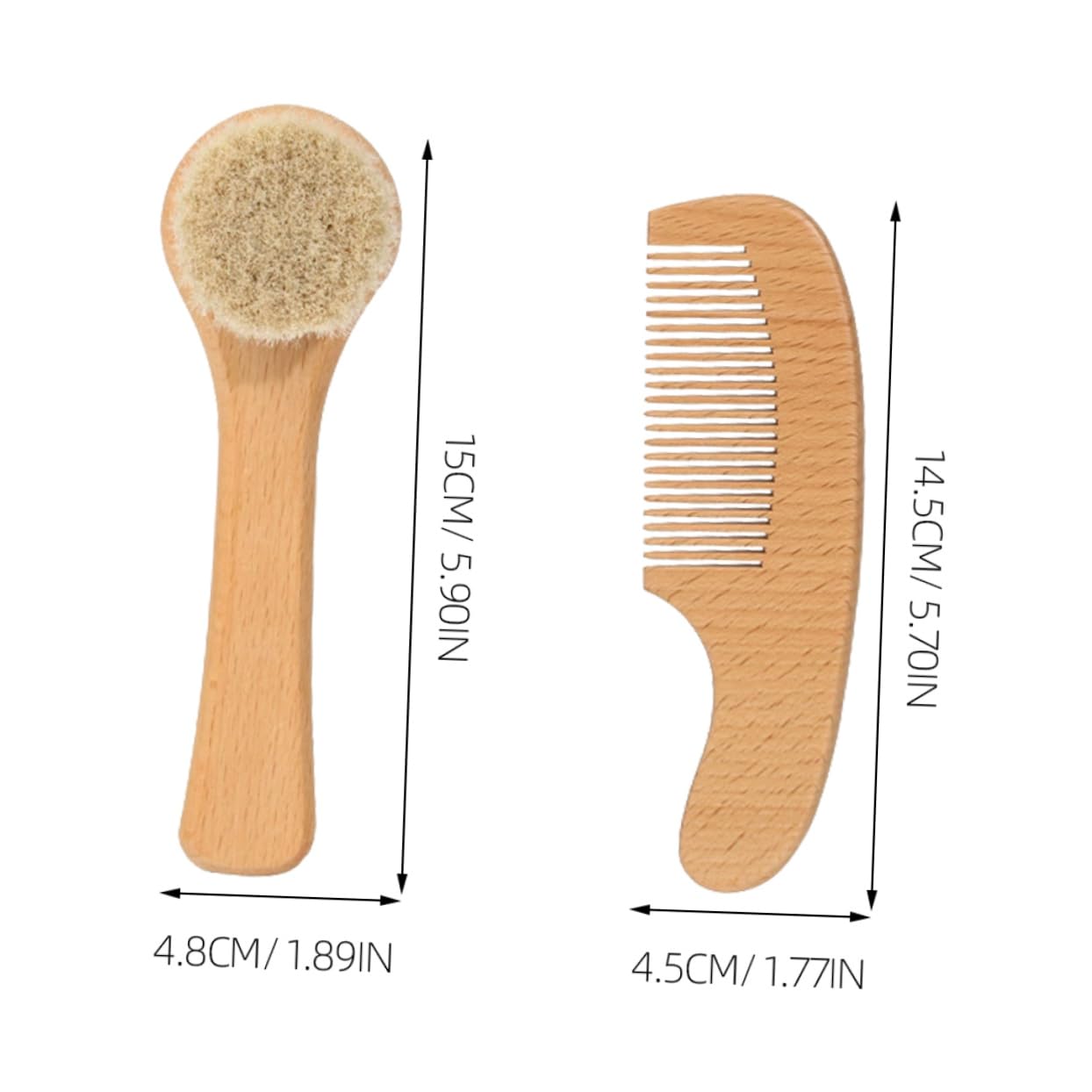 NOLITOY Newborn Hair Brush Set Baby Care Kit Soft Bristle Brush Massage Comb Bathing Tool for Infants