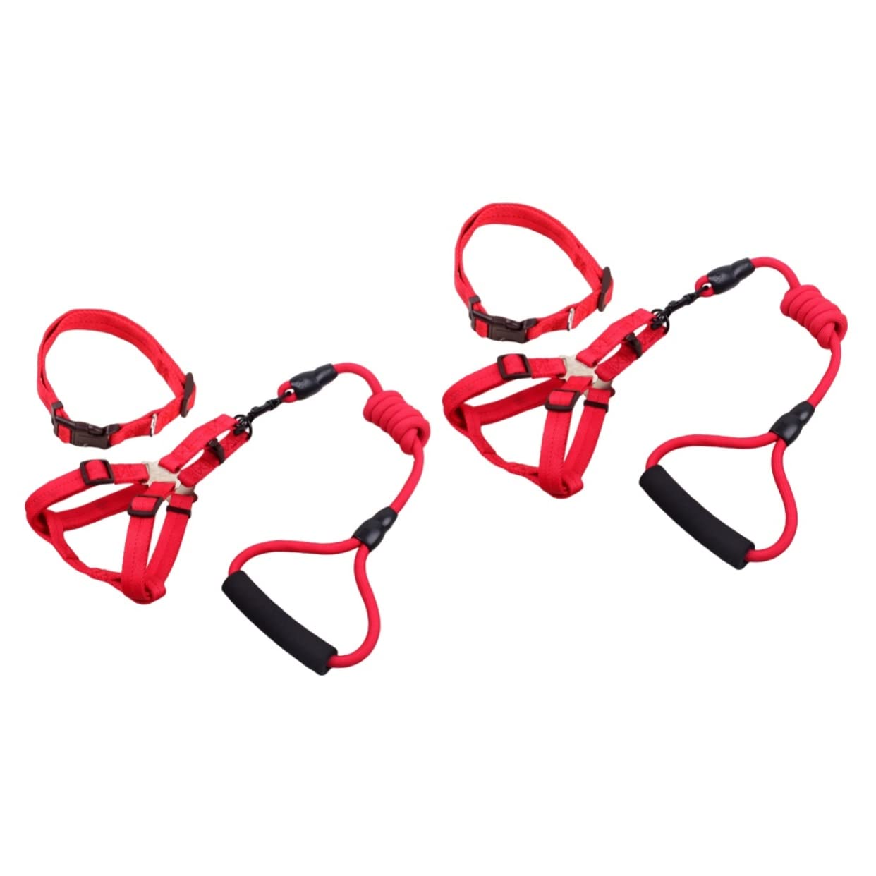 VANZACK 6 Pcs Dog Harnesses with 8mm Harness Leash 120cm Comfortable Handle for Small to Medium