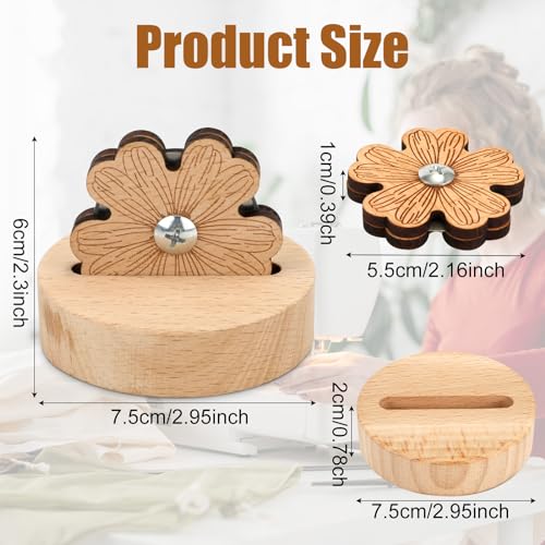 Daisy Thread Cutter, Tabletop Blade Saver Thread Cutter with Anti-Slip Stand Yarn Cutter Thread Cutting Tools Quilting Supplies for Sewing Seam - Thumbnail 2