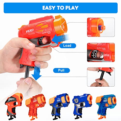 Craghill 6 Pack Blaster Guns Toys For Kids, Mini Dart Guns Toys Set With 80 Pcs Foam Bullet Dart Compatible For Nerf Fortnite, Toys Gifts And Party Games For Boys And Girls 8+ #TOP3