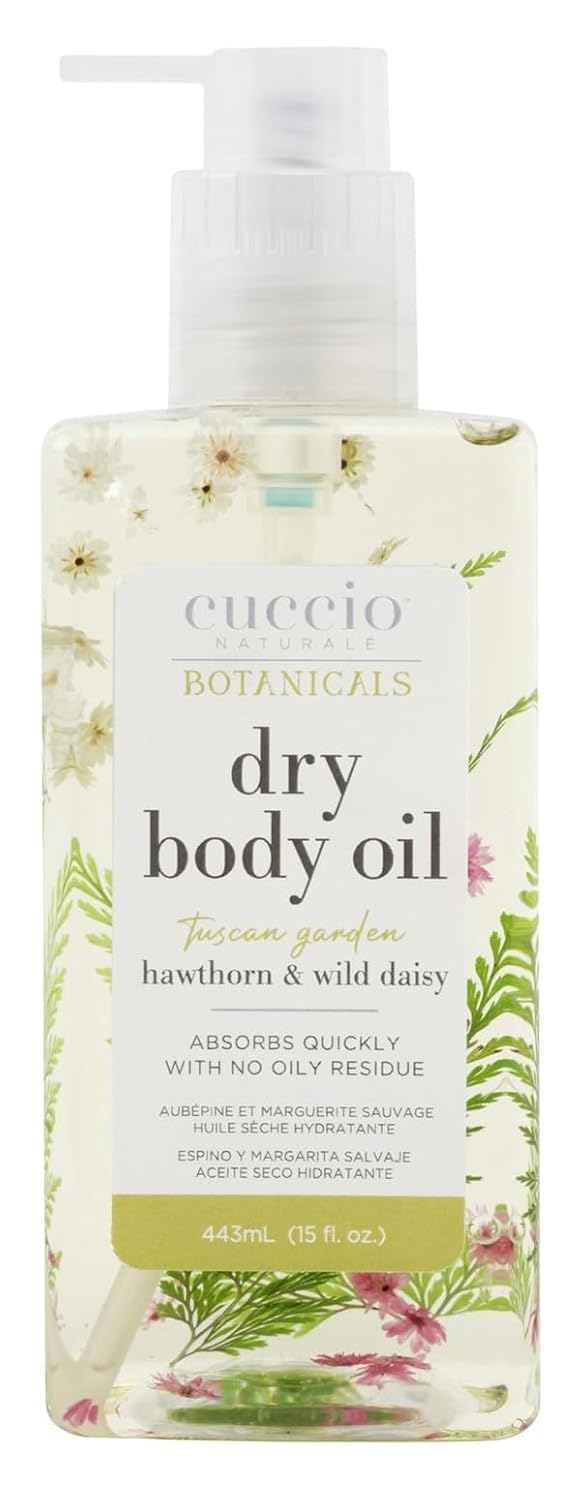 Cuccio Naturale Hydrating Dry Body Oil – Milk & Honey, Fast‑Absorbing Non‑Greasy Moisturizer for Comforted Soft Skin, 15.5 fl oz
