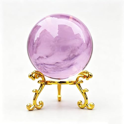 NIBHZ Crystal Ball with Stand Ideal for Office Decor This Cool Things as a Photography Prop and Feng Shui Divination Sphere As Office Decor and Desk Decor Crafted,B,60mm