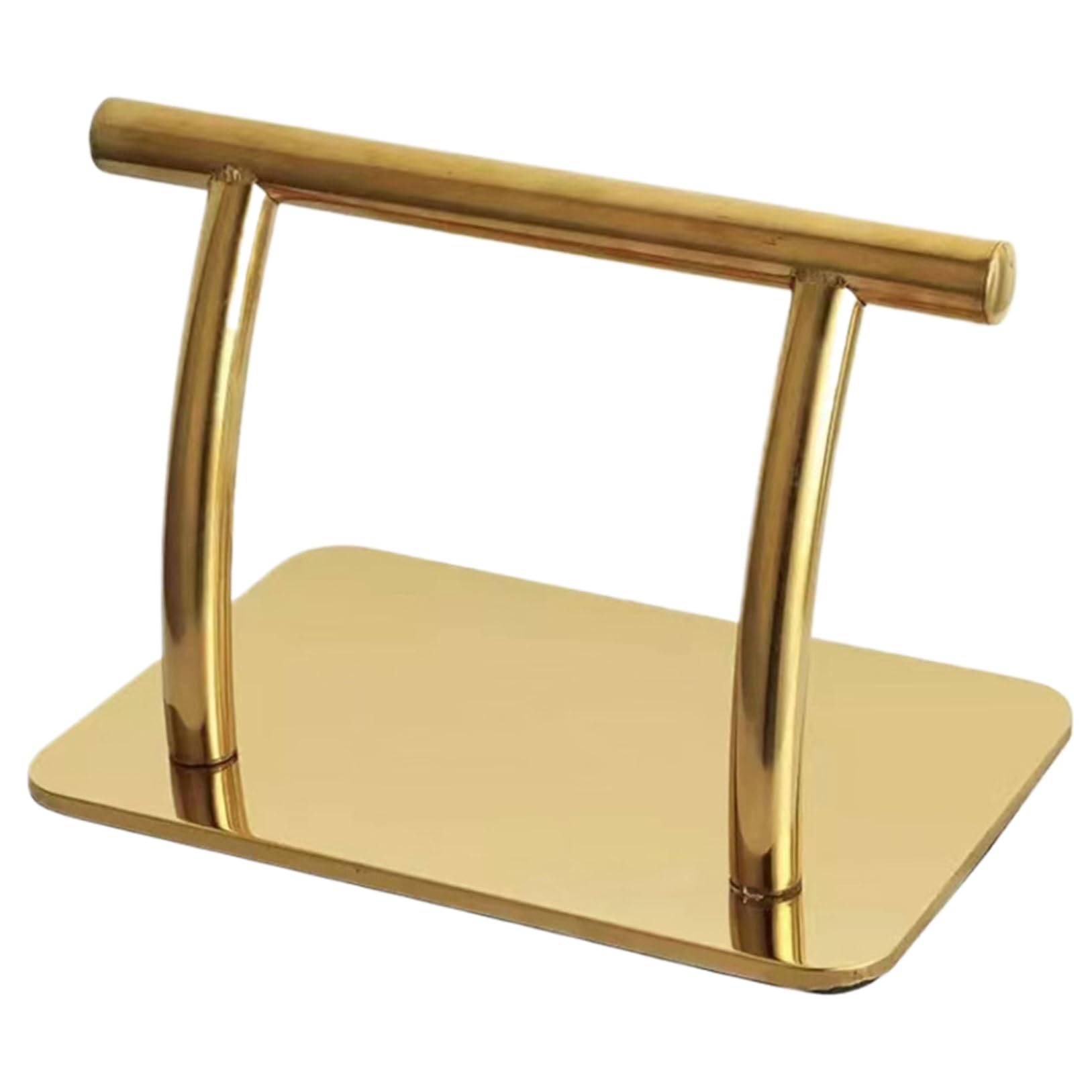 Nassmosse Gold Barber Chair Footrest 12X7.5x7.5 Inch Stainless Steel Salon Chair Foot Rest Polished Replacement Barber Equipment