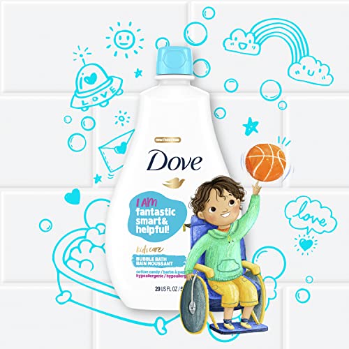 Image of Dove Kids Care Bubble Bath for Kids Cotton Candy Hypoallergenic Formula 20 oz (Pack of 2)