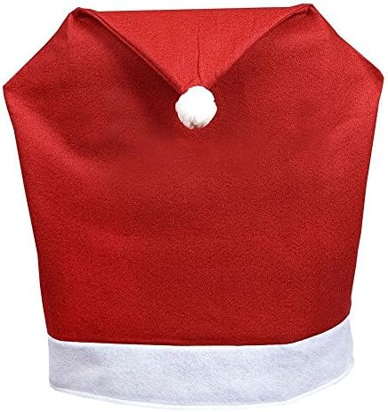 Coprisedia Natalizi con Cappello di Babbo Natale Rosso