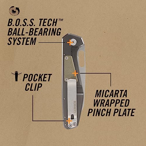 Gerber Gear Slimsada Pocket Knife with Pocket Clip - 3.47" Plain Edge Blade Folding Knife - EDC Gear and Equipment - Micarta - image 4