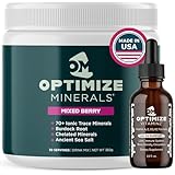 Optimize Minerals Vitamins and Mixed Berry Bundle | All in-One Supplement Pack, Ionic Trace Mineral Blend, Electrolyte and Micronutrient Support