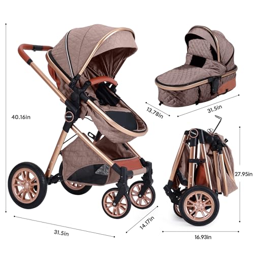 Image of Cochildor DuraFlex 2 in 1 Baby Stroller, Foldable Travel Stroller