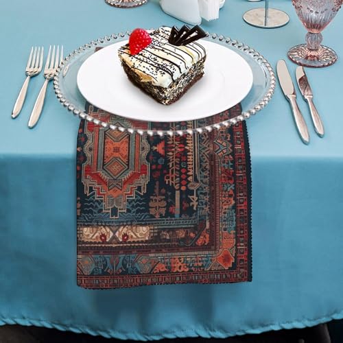 Servilletas de Tela con Patrón Estilo Mexicano 4 Piezas miniatura 4