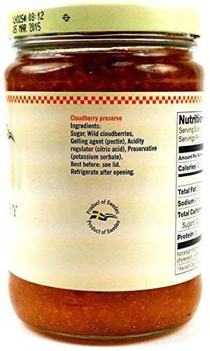 Hafi Swedish Cloudberry Preserves, 14.1 Oz Jar In A Blacktie Box #TOP3
