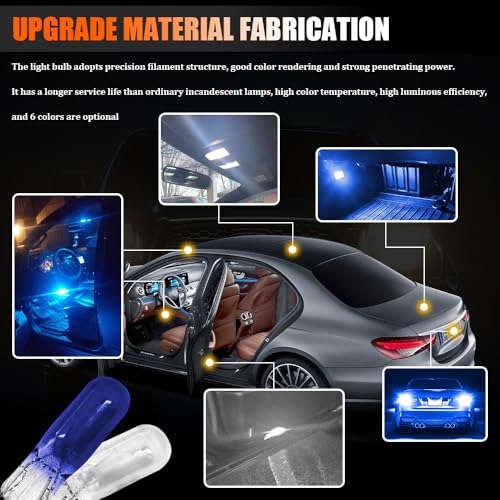 20 bombillas LED T5 para coche, interior tablero 12V miniatura 3