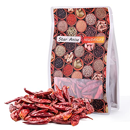 NEWDAYLIFE Dried Chili Whole Red Chili Peppers Organic Lightly Spicy Szechuan Pepper 8 oz for Paste and Sauce Hot Pot Seafood and Soups NEWDAYLIFE Dried Chili Whole Red Chili Peppers Organic Lightly Spicy Szechuan Pepper 8 oz for Paste and Sauce Hot Pot Seafood and Soups