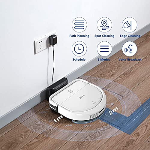 dibea Aspirateur Robot Navigation Intelligente avec Fonction d'essuyage Gyroscope Sols Durs Poils d'animaux 60dB Silencieux Auto-Chargement Anti-Chute Anti-Collision D500-A Plus - Image 6