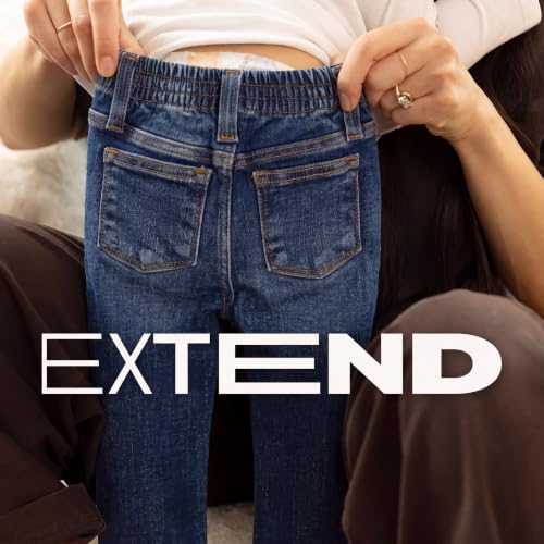 Gerber Baby Toddler Straight Leg Stretch Denim Jeans, Med Blue Denim, 12 Months - image 7