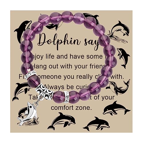 FAADBUK Dolphin Gift Inspirational Gift for Dolphin Lover Dolphin Bracelet Animal Lover Gift Ocean Lover Gift