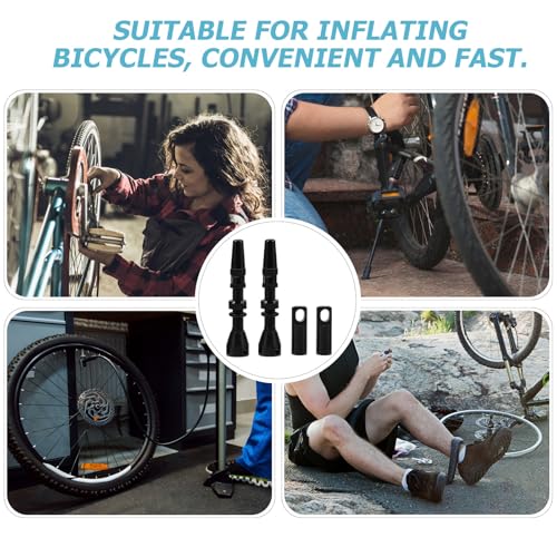 Tapas de válvula para bicicleta Beaupretty, 4 piezas miniatura 4