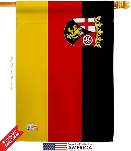 Miniatura 2 de Rhineland Palatinate Garden House Flags Set Regional Germany States Central Europe Territory Old History Country Particular Area Small Decorative