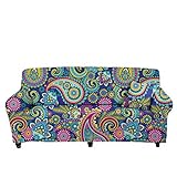 FUIBENG Mandala Paisley Flower Floral Sofa Slipcover Soft Comfy Home Couch Cover High Stretchy Anti