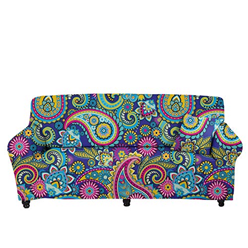 Fuibeng Mandala Paisley Flower Floral Sofa Slipcover Soft Comfy Home Couch Cover High Stretchy Anti Dirty Sofa Cushion For Living Room Decoration L #TOP18