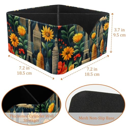 Boîte de rangement classifiée pour maquette d'architecture et accessoires de fleurs durables - 4