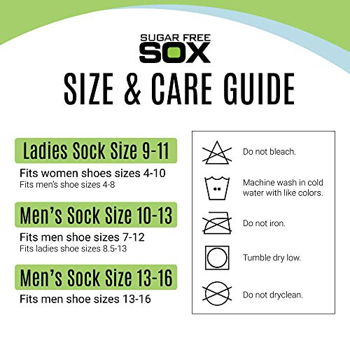 Diabetic Socks for Men by Sugar Free Sox Mid-Calf Ribbed 3 Pairs | Improve Foot Health Comfort Circulation | Seamless Toe | Non-Binding Top (10-13, Black/Navy/Brown) - Thumbnail 3