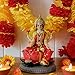alikiki Indian Gift Goddess Laxmi Statue - 8.9”H Hindu Idol Lakshmi Sculpture Diwali Gift for Indian Pooja Item Decoration Indian Home Office Mandir Temple Altar Puja Housewarming Wedding